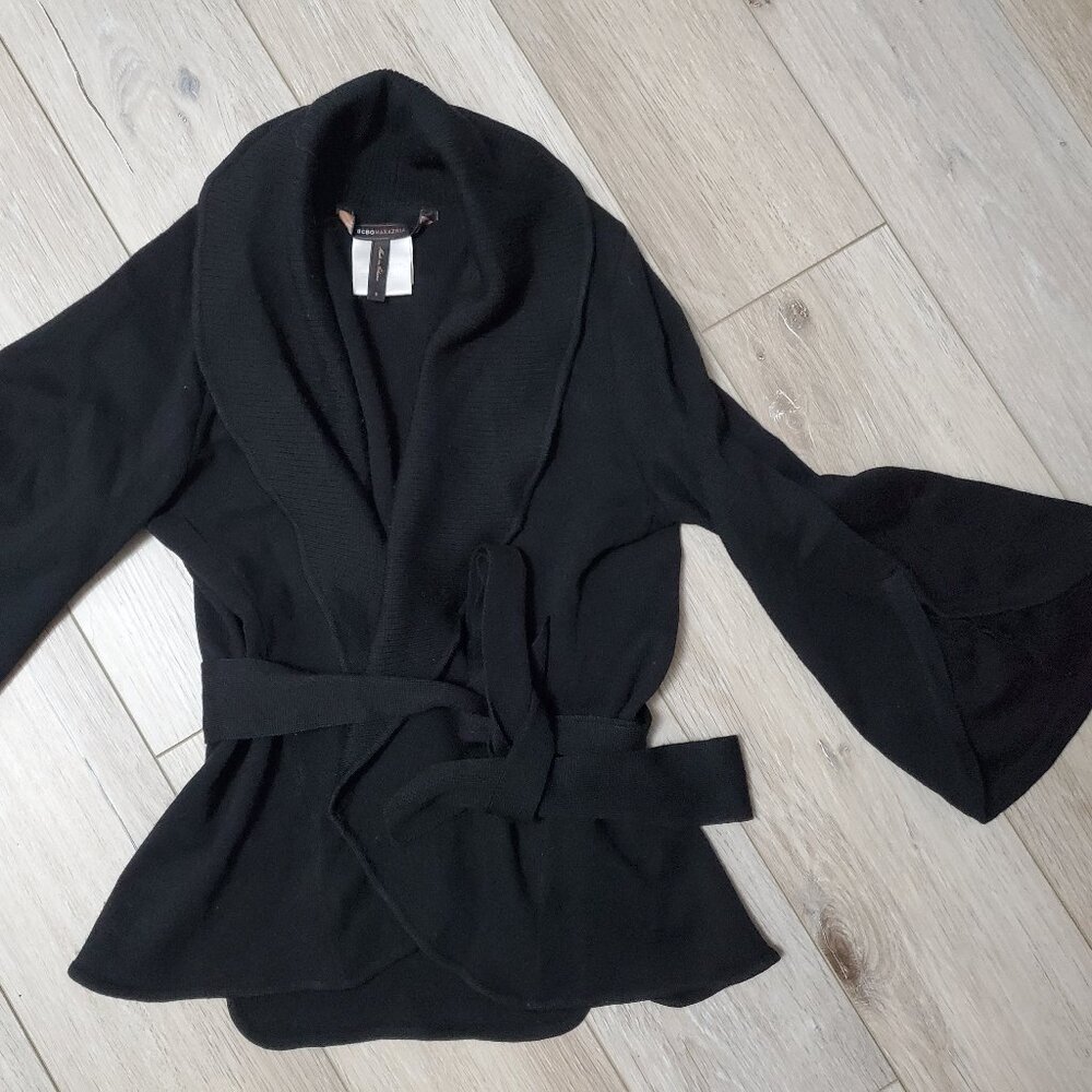 BCBG maxazria cropped sweater with bell sleeve